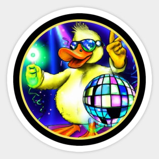 DANCE FEVER DISCO DUCK Sticker